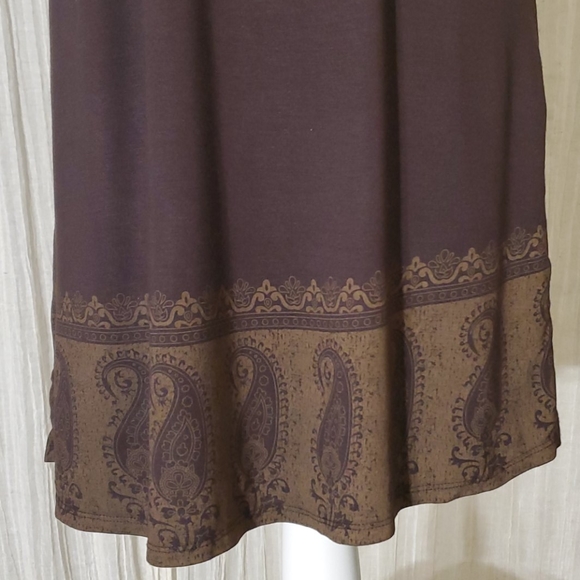 brown flowy sundress,  sz small (S) - Picture 2 of 5